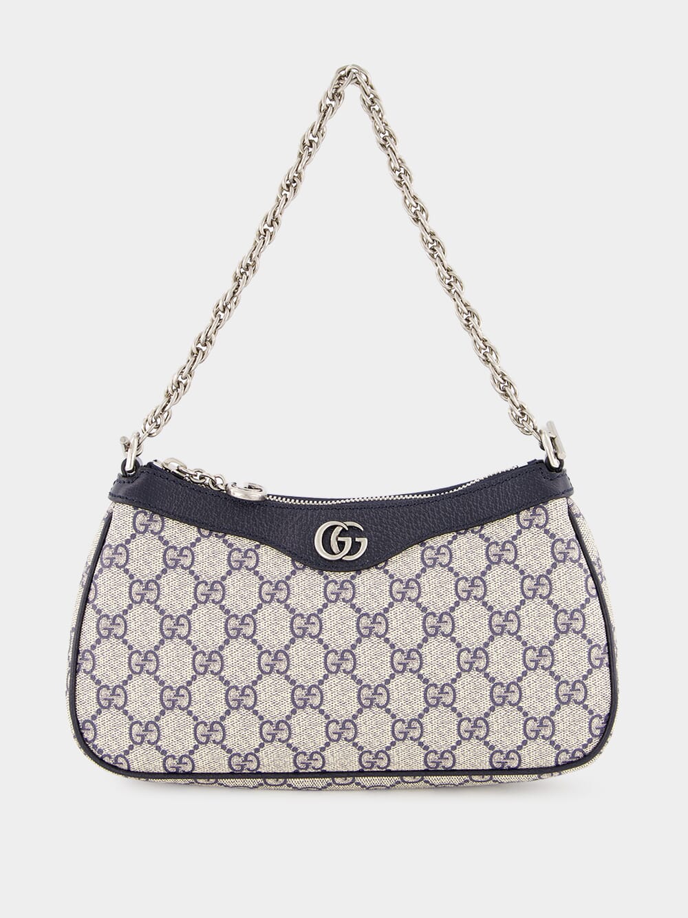 Beige and Blue Ophidia GG Small Handbag