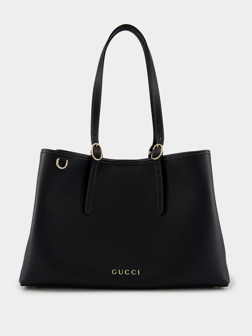 Black GG Emblem Medium Tote Bag