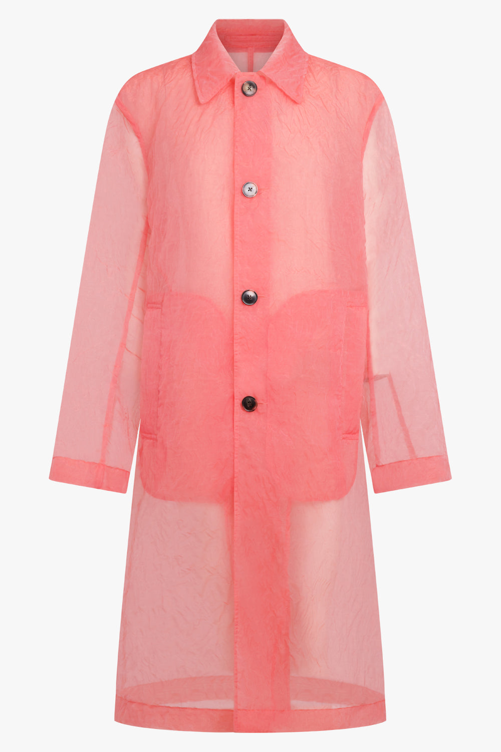 Rankles Sheer Long Coat | Light Red
