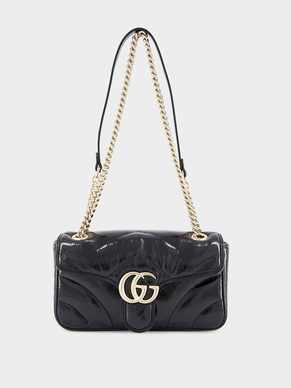 Black GG Marmont Small Shoulder Bag