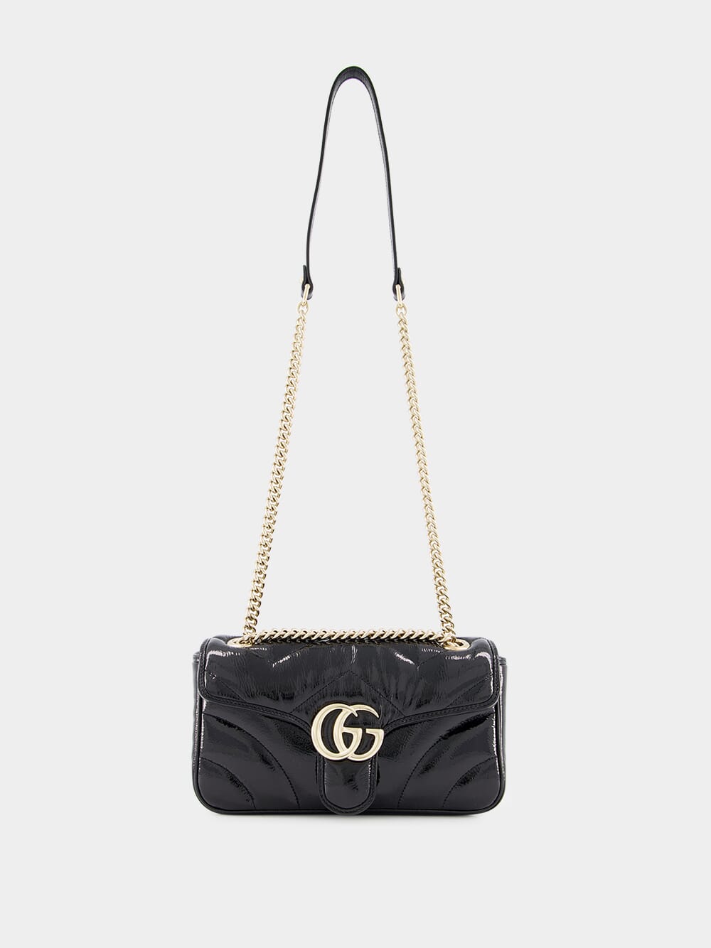 Black GG Marmont Small Shoulder Bag
