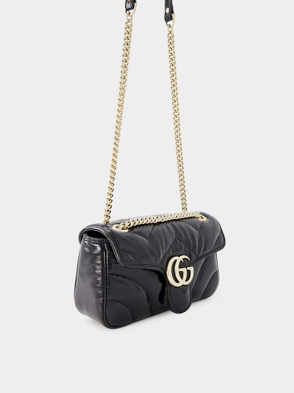 Black GG Marmont Small Shoulder Bag