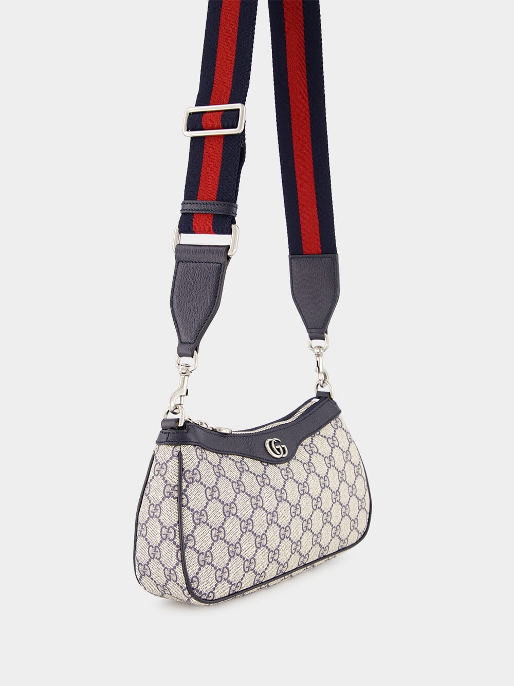 Beige and Blue Ophidia GG Small Handbag