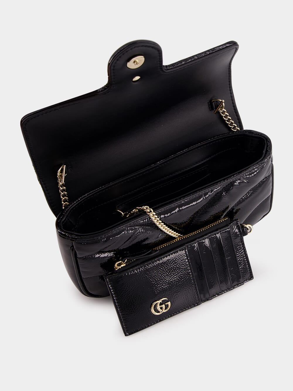 Black GG Marmont Mini Bag