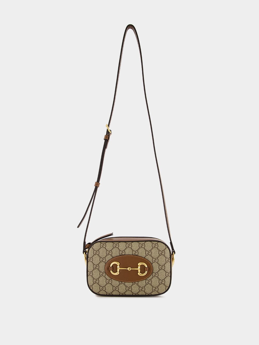 Beige & Ebony Horsebit 1955 Mini Shoulder Bag