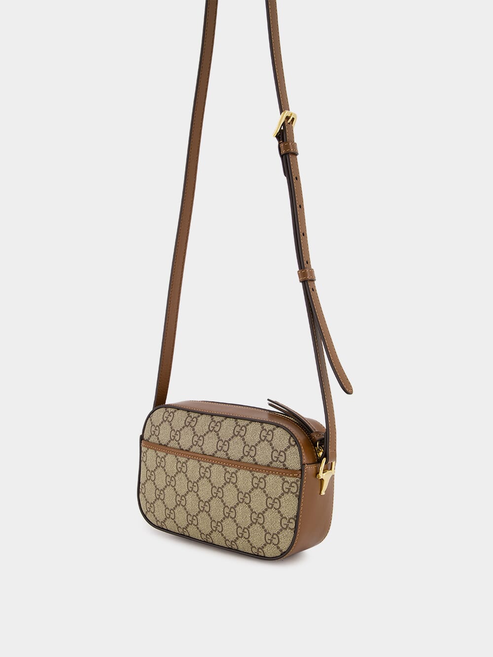 Beige & Ebony Horsebit 1955 Mini Shoulder Bag