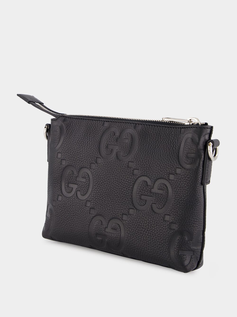 Black Jumbo GG Messenger Bag