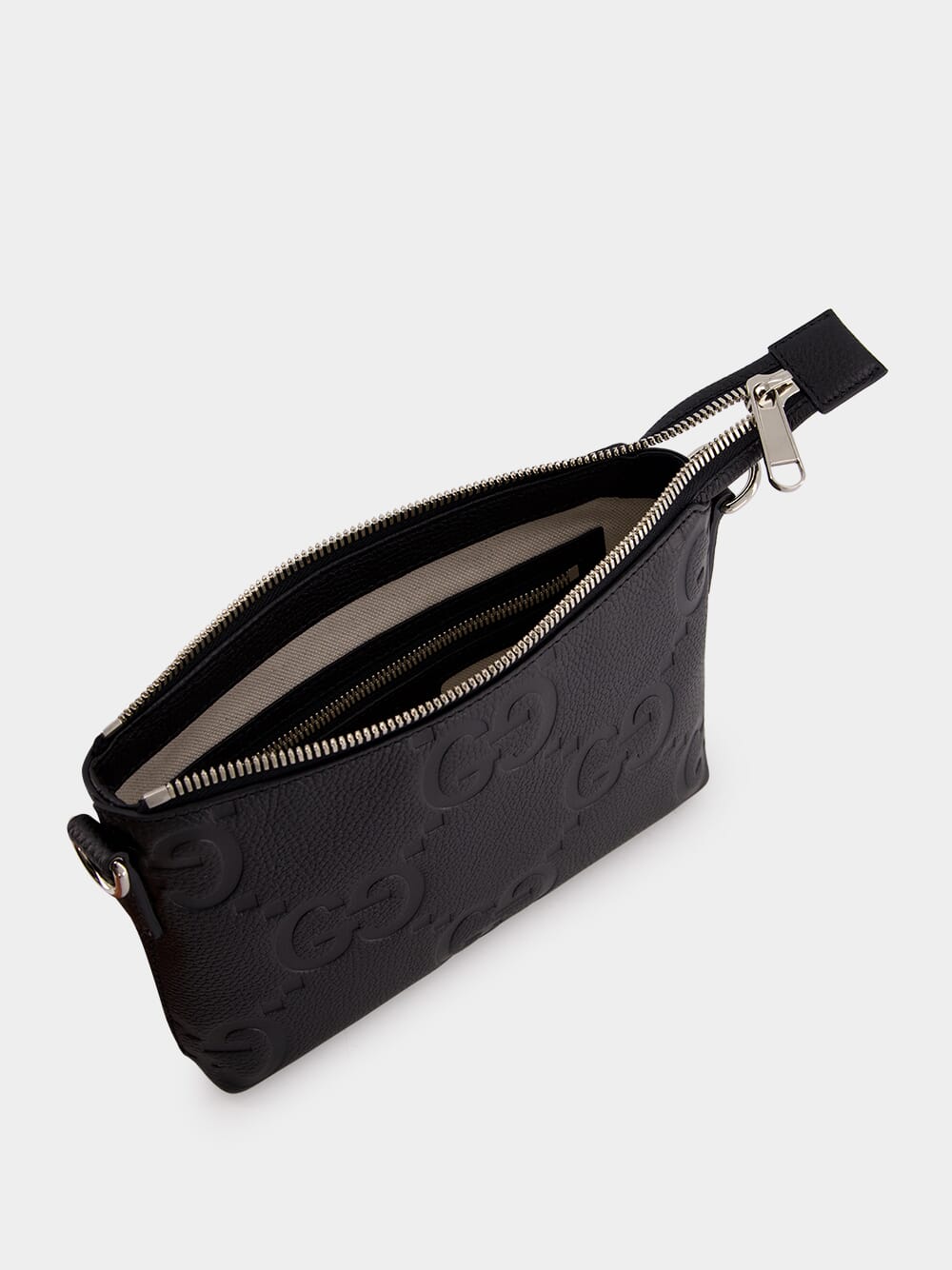 Black Jumbo GG Messenger Bag