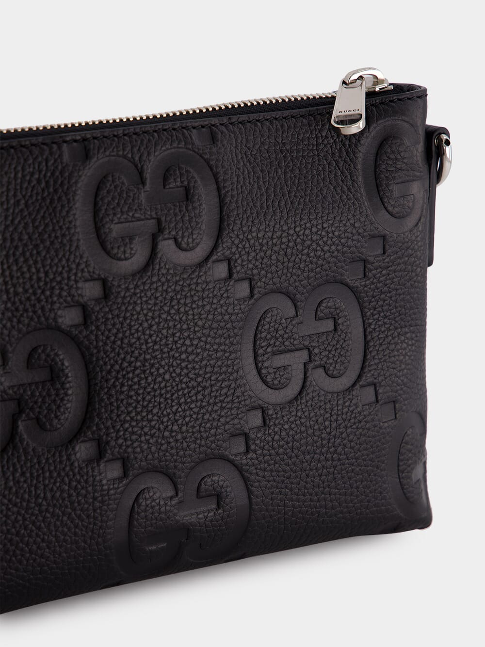Black Jumbo GG Messenger Bag