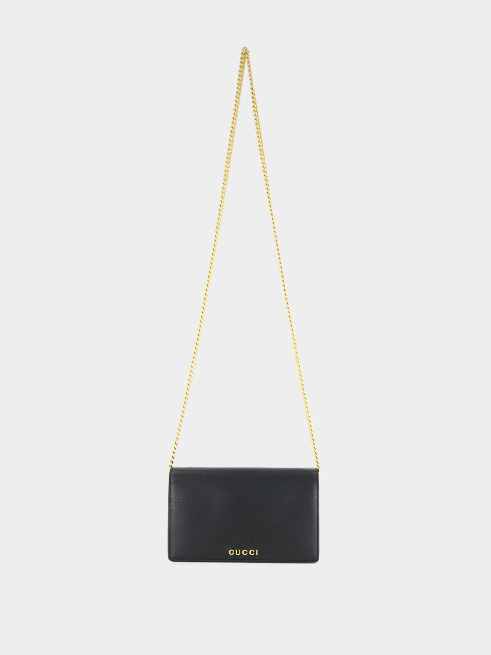 Black Chain Wallet with Script