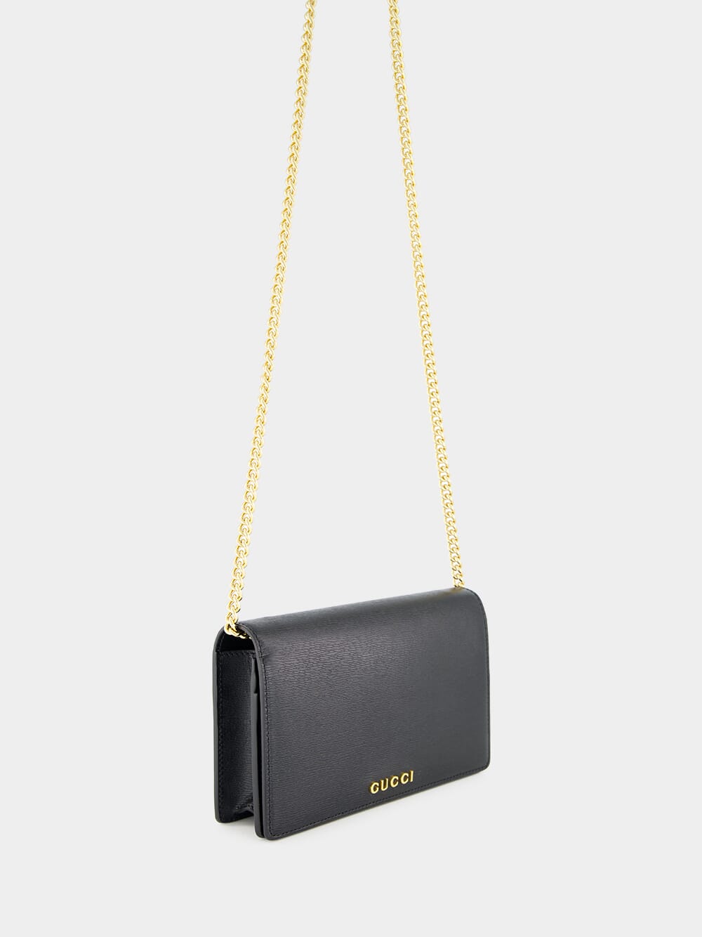 Black Chain Wallet with Script