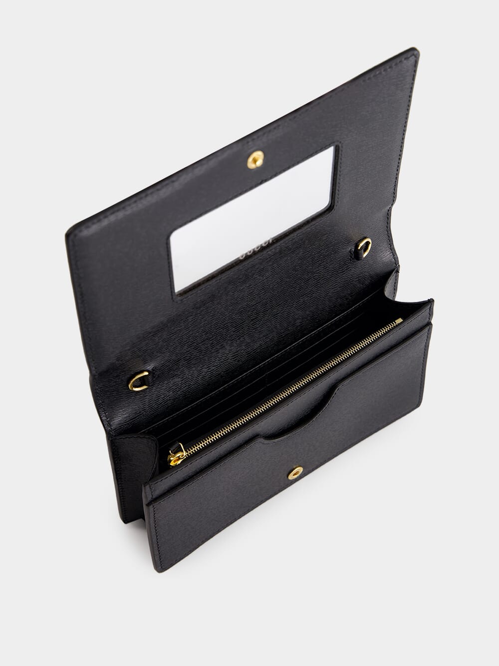 Black Chain Wallet with Script