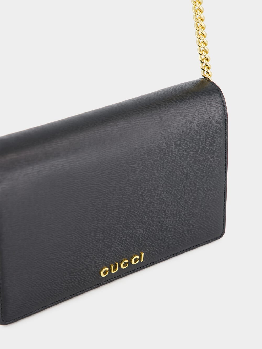 Black Chain Wallet with Script