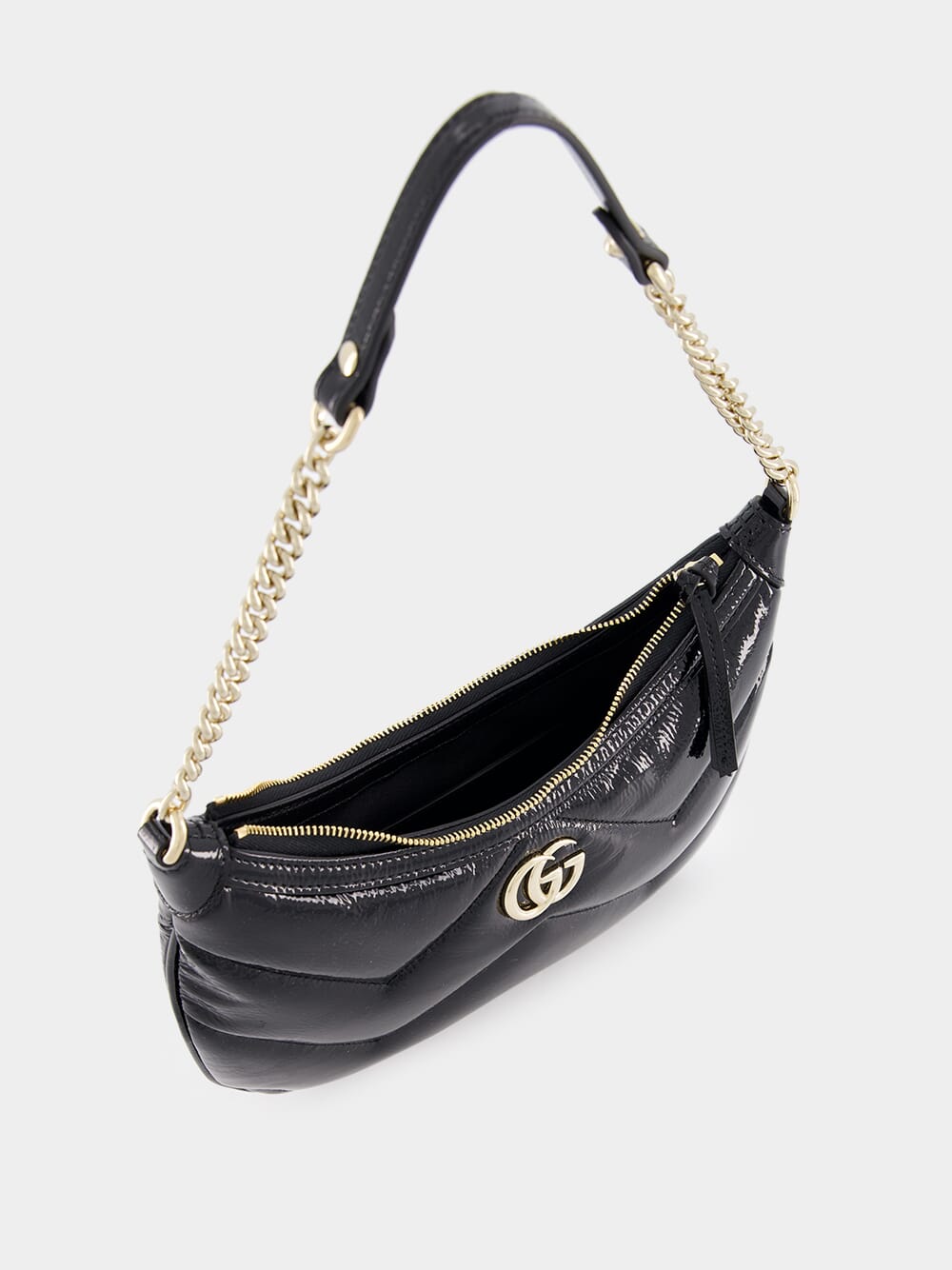 Black GG Marmont Small Shoulder Bag