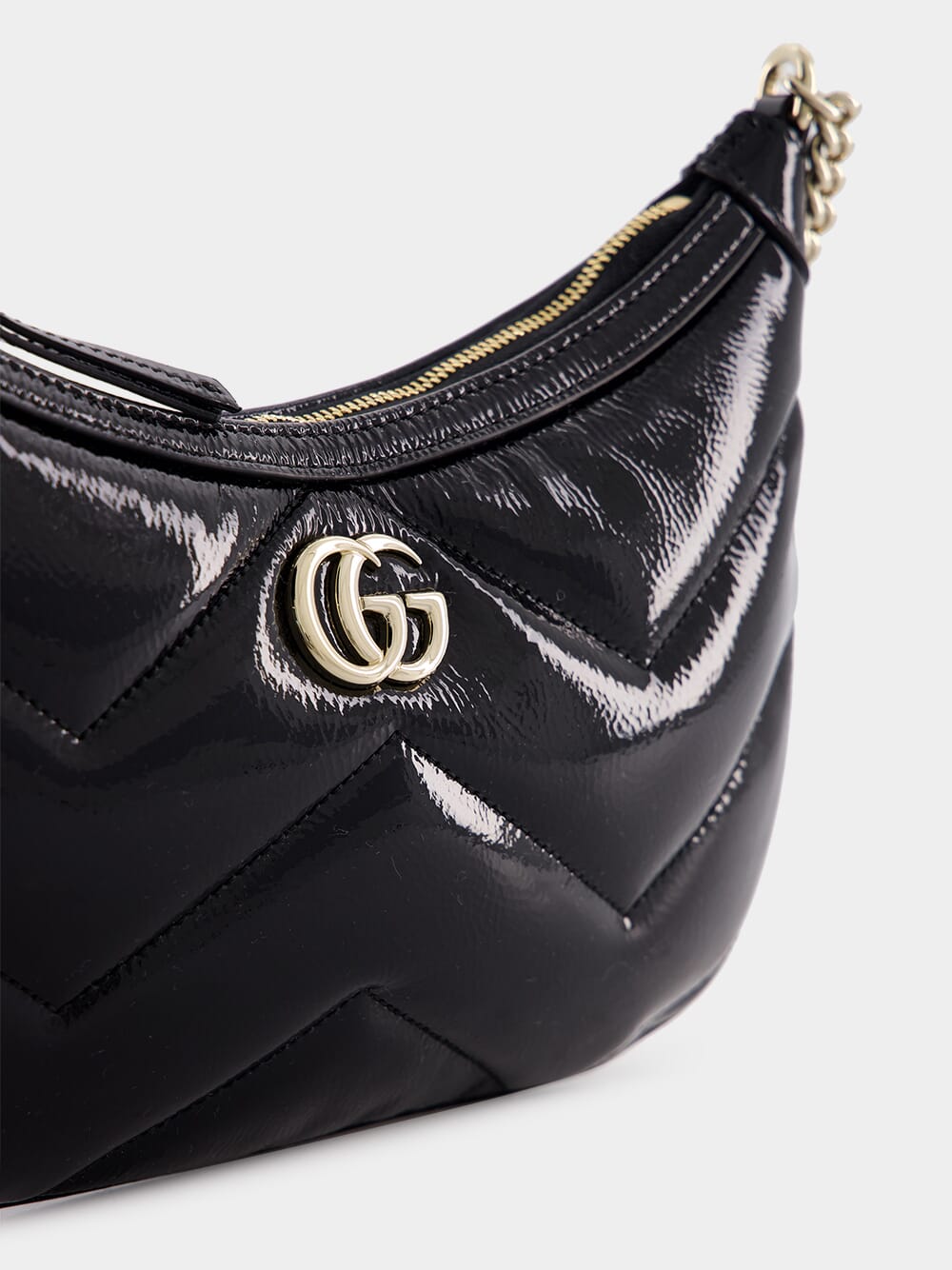 Black GG Marmont Small Shoulder Bag
