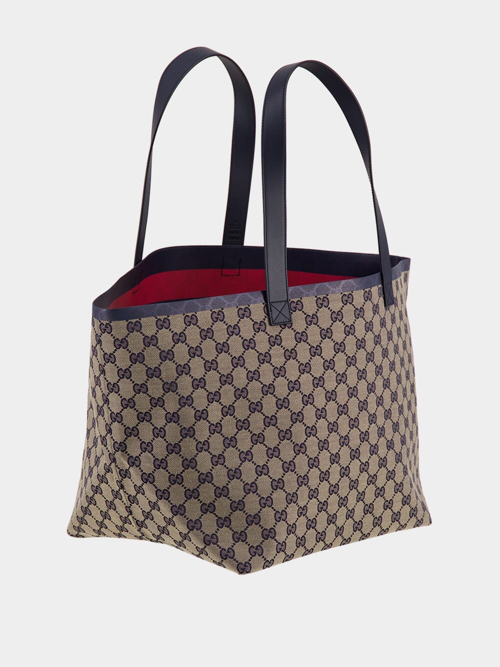 Beige and Blue Totissima Medium Tote Bag