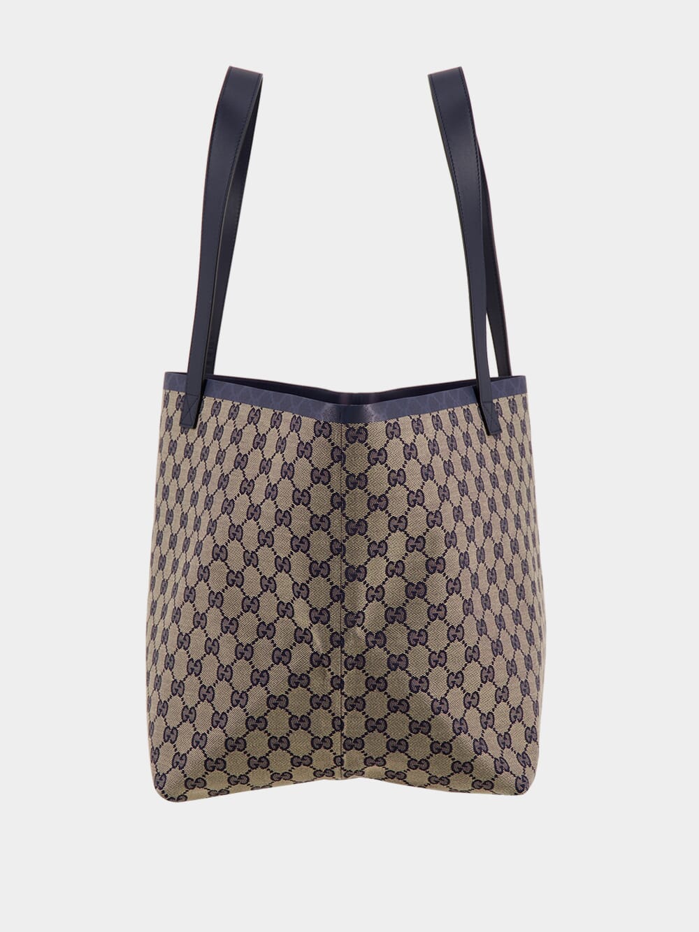 Beige and Blue Totissima Medium Tote Bag