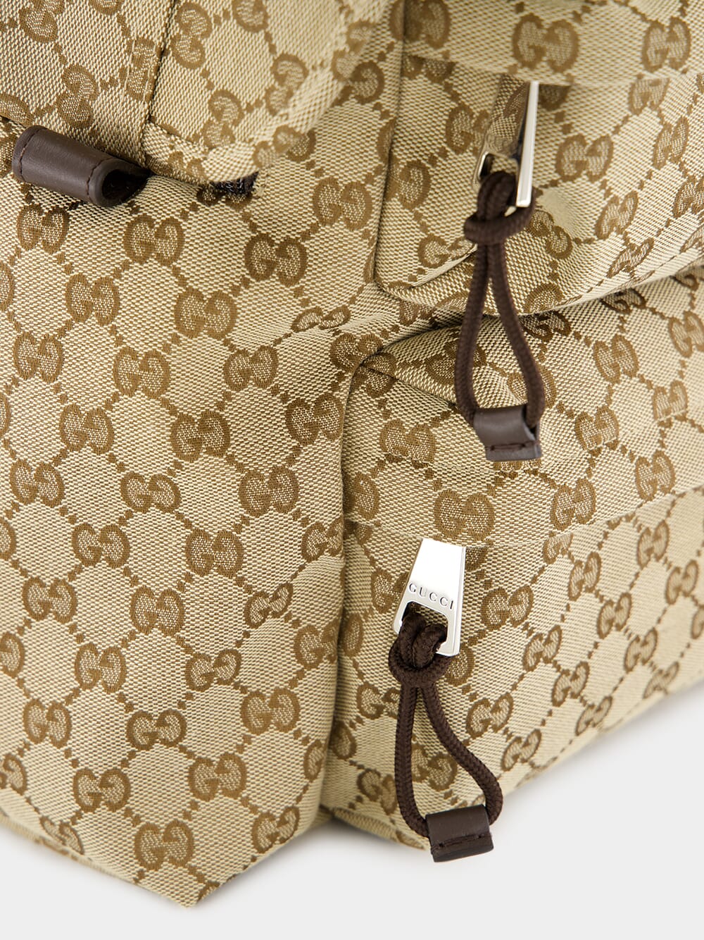 Beige Medium Backpack with GG Logo