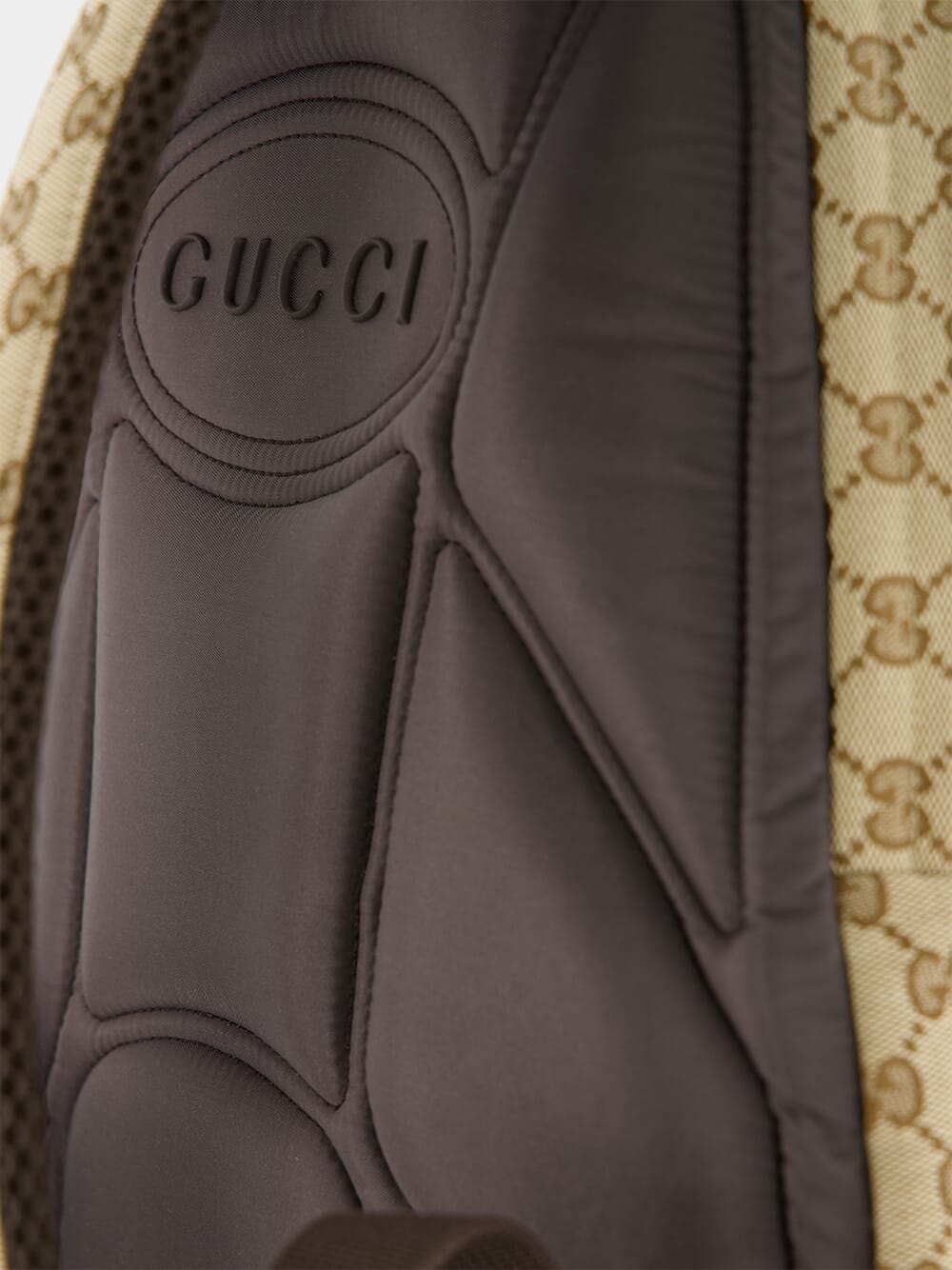 Beige Medium Backpack with GG Logo