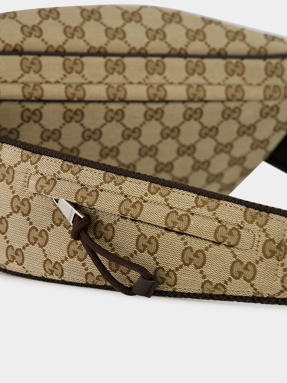 Beige and Ebony Small GG Belt Bag