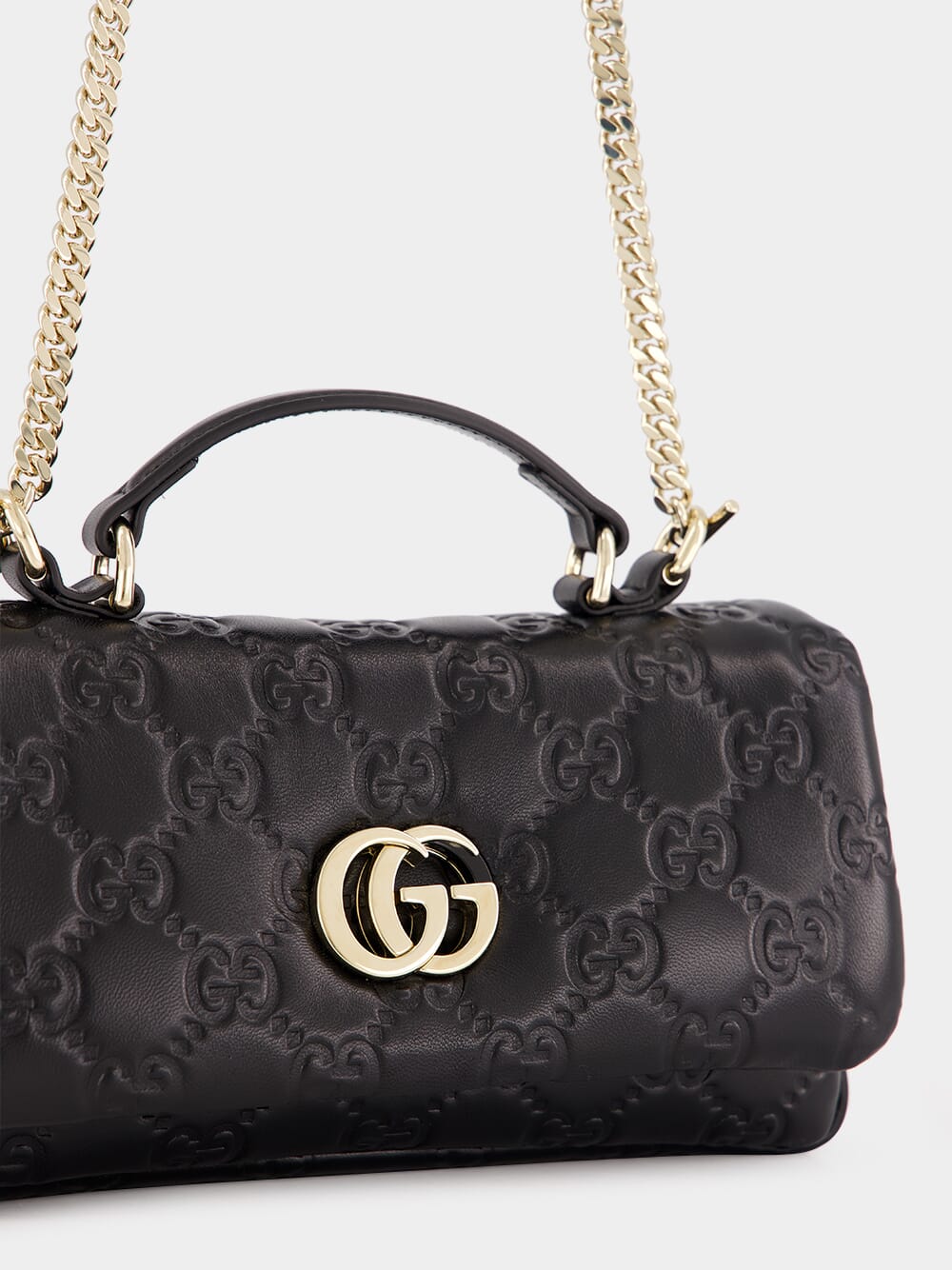 Black GG Milano Mini Top Handle Bag