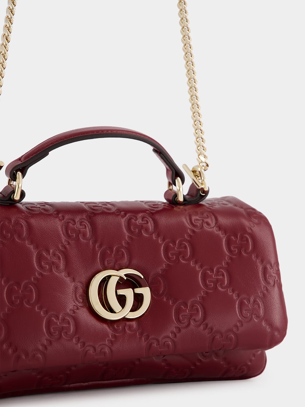 Ancora Red GG Milano Mini Top Handle Bag