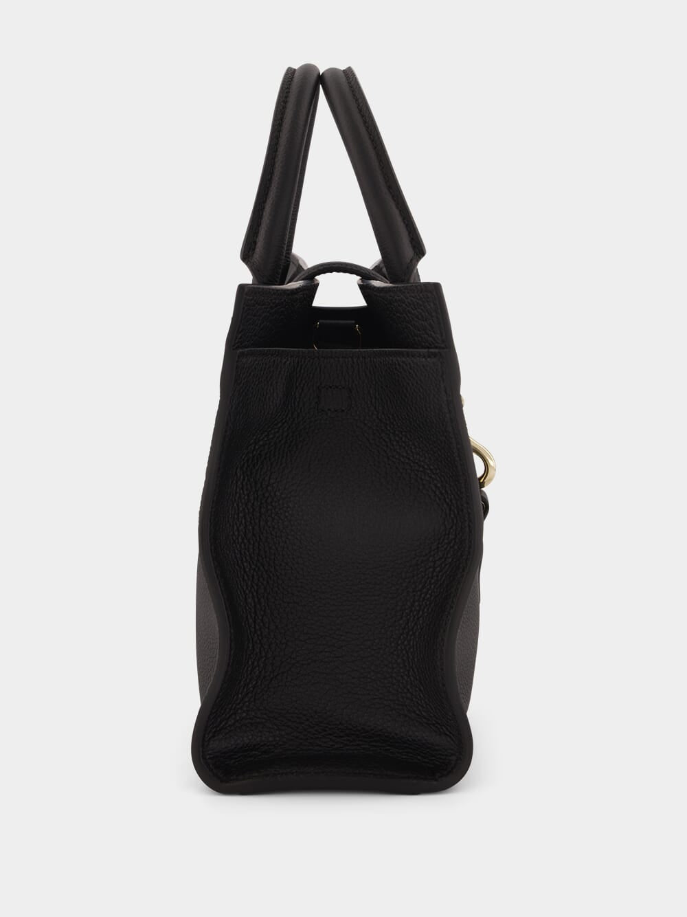 Black Medium Tote with Hook Closure