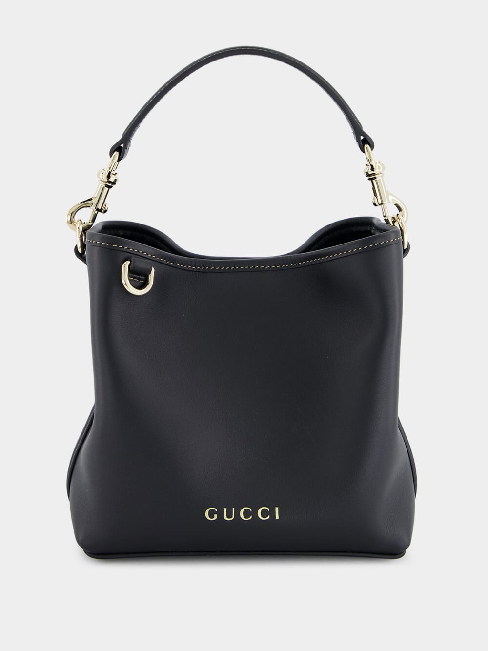Black GG Emblem Mini Bucket Bag