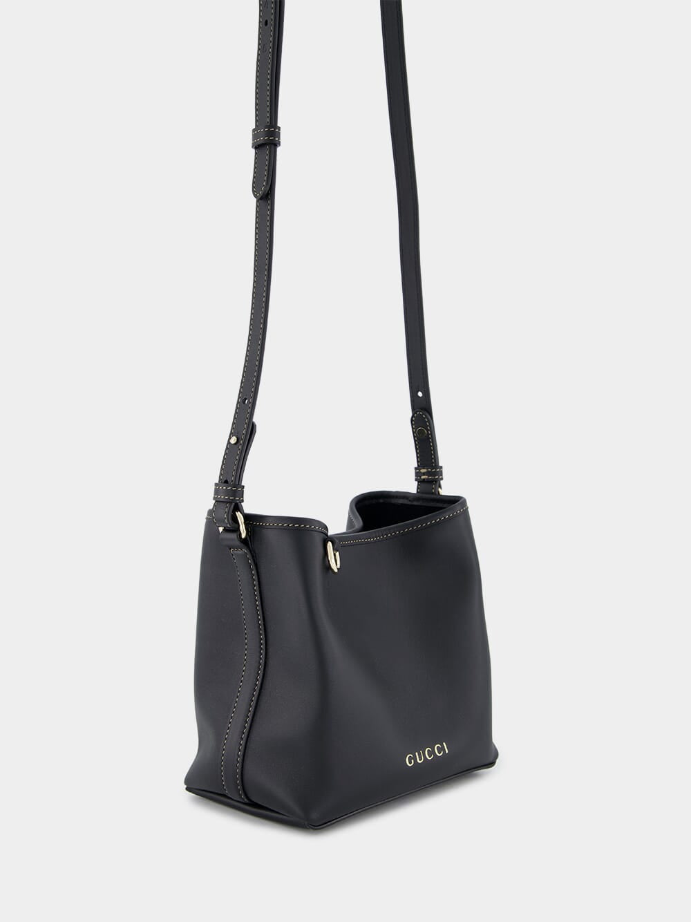 Black GG Emblem Mini Bucket Bag