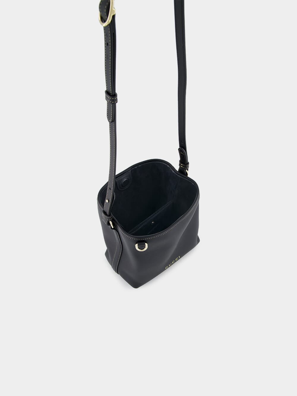 Black GG Emblem Mini Bucket Bag