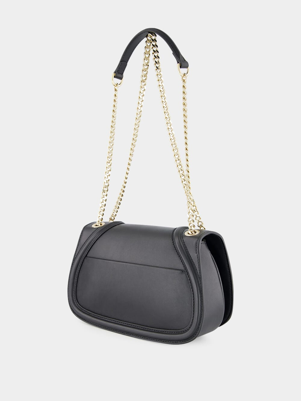 Black Leather Blondie Small Shoulder Bag