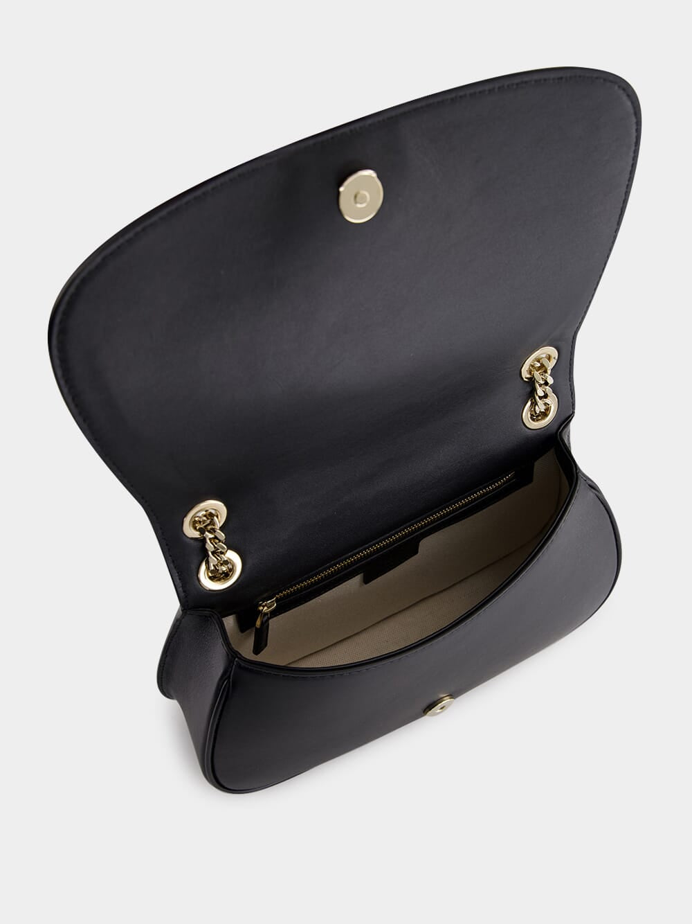 Black Leather Blondie Small Shoulder Bag