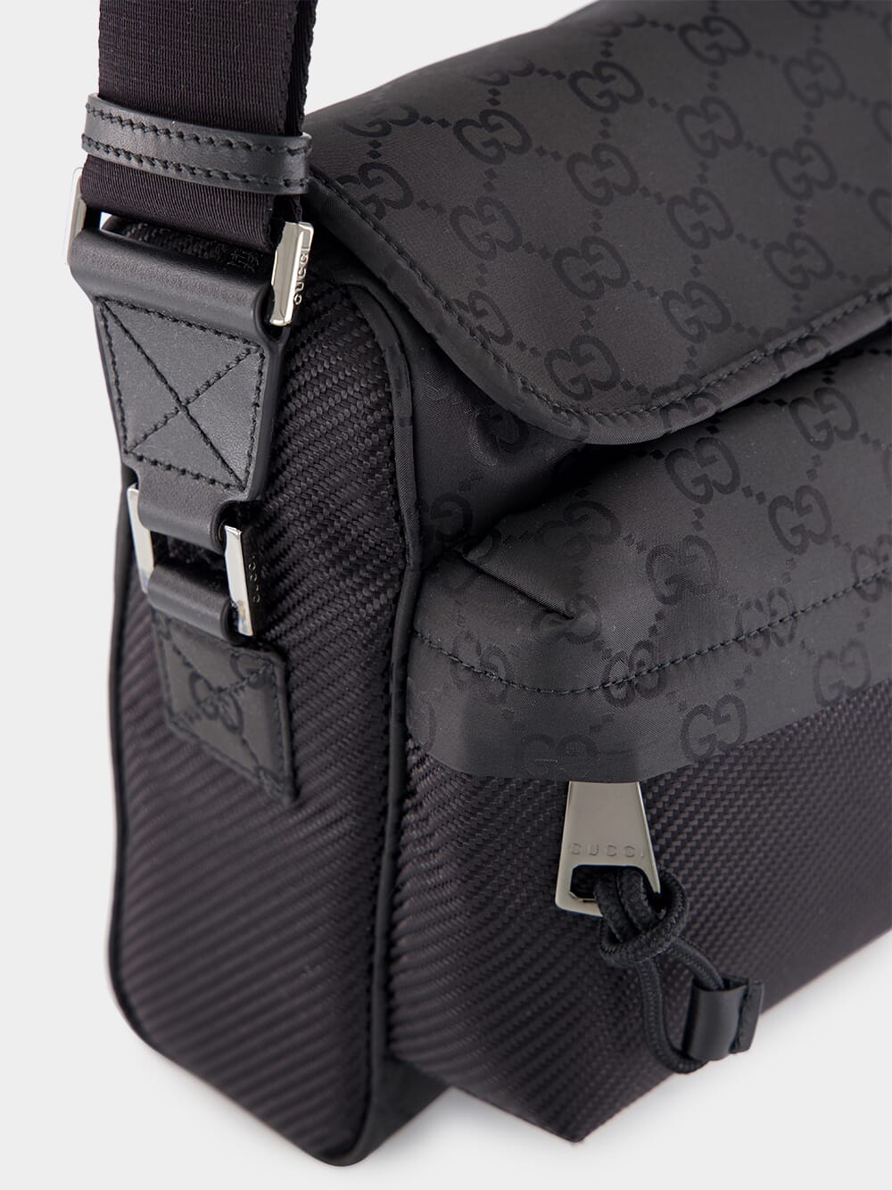 Black Medium GG Crossbody Bag