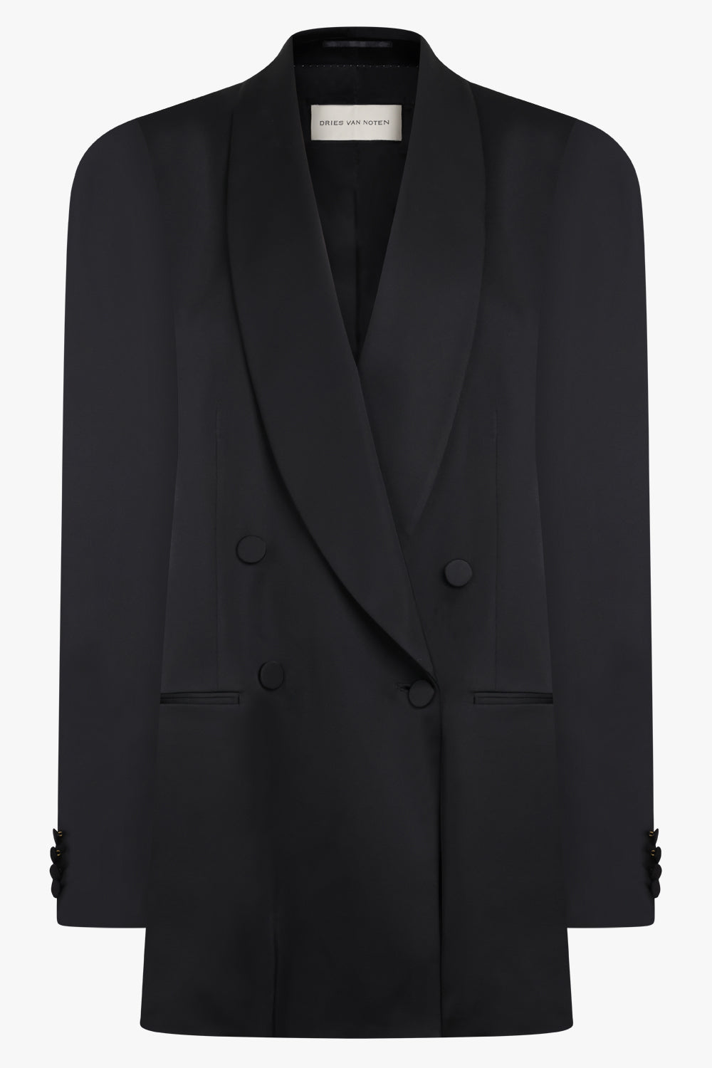 Blinker Double Breasted Long Jacket | Black