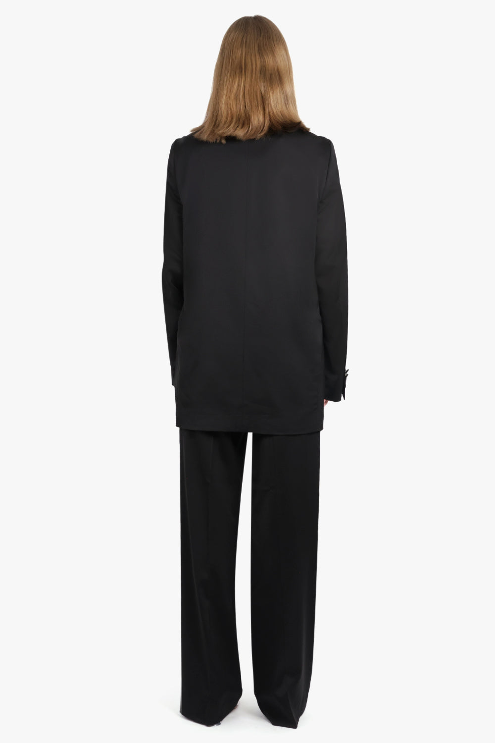 Blinker Double Breasted Long Jacket | Black