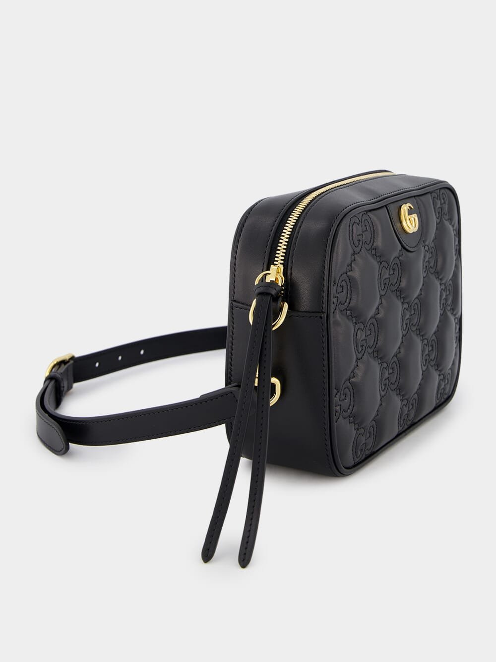 Black Small GG Matelassé Leather Bag
