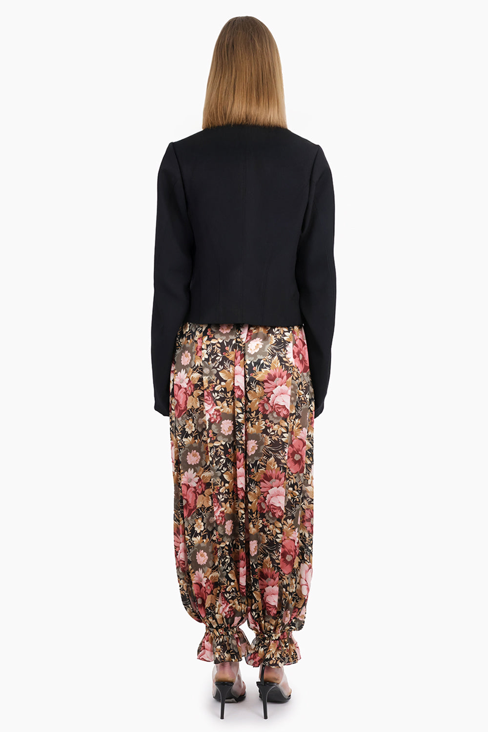 Asymmetric Button L/S Jacket | Black